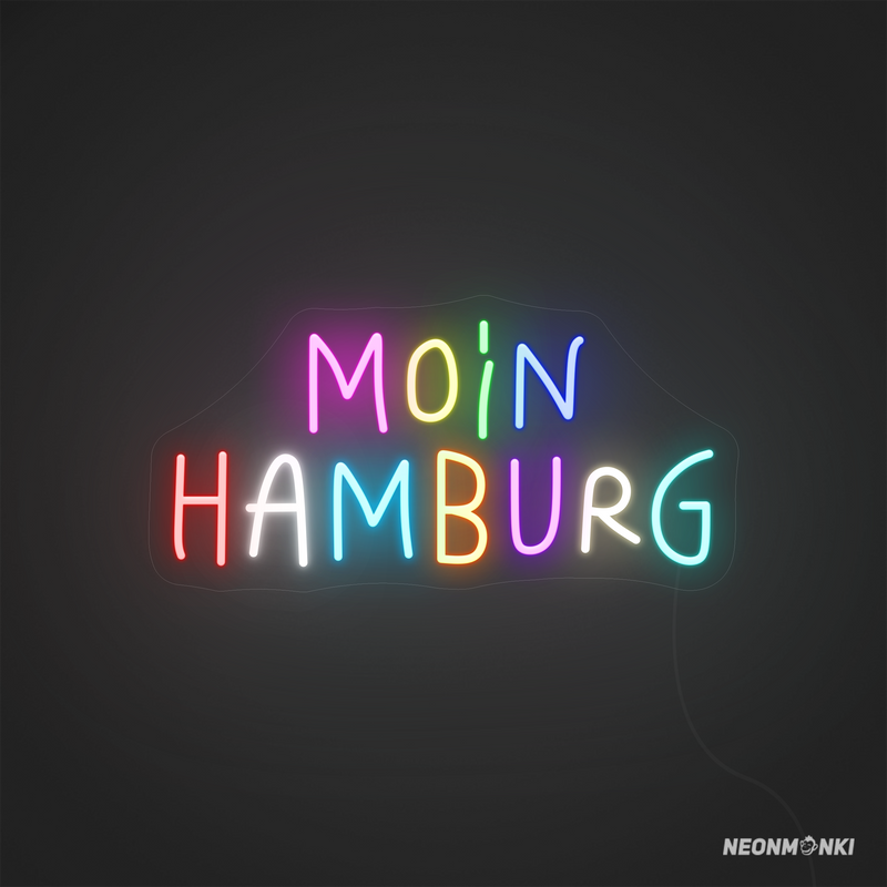 Neon LED „Moin Hamburg“ – Dein stylisches Leuchtschild für echte Hamburg-Vibes