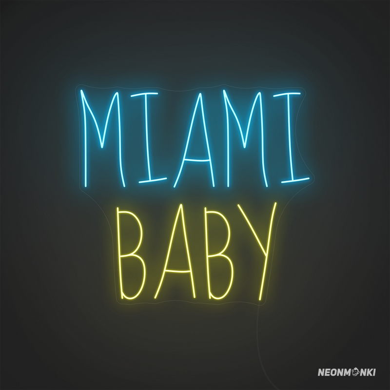 Neon LED „miami baby“ – Dein handgefertigtes Neonschild für sonnige Vibes