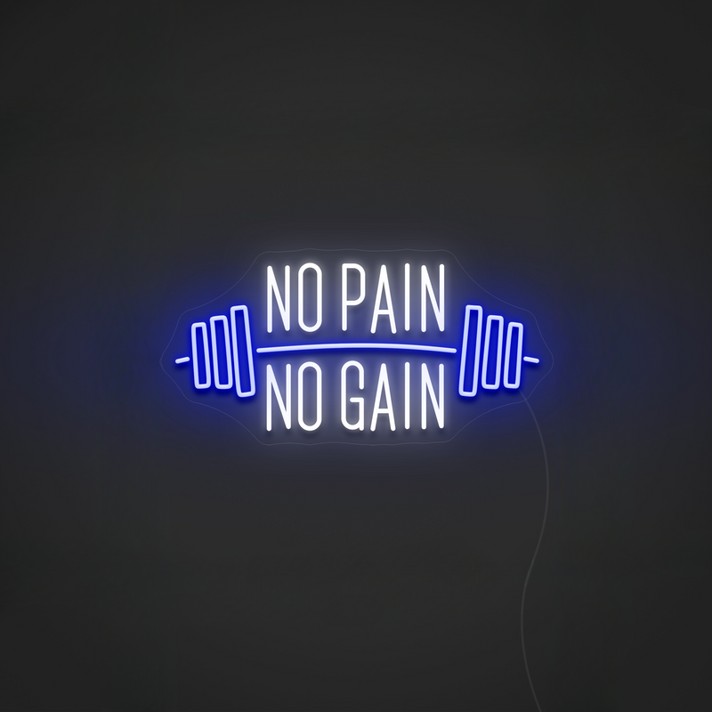 LED Leuchtschild "No Pain No Gain" - Perfekte Neon Schild für Gym