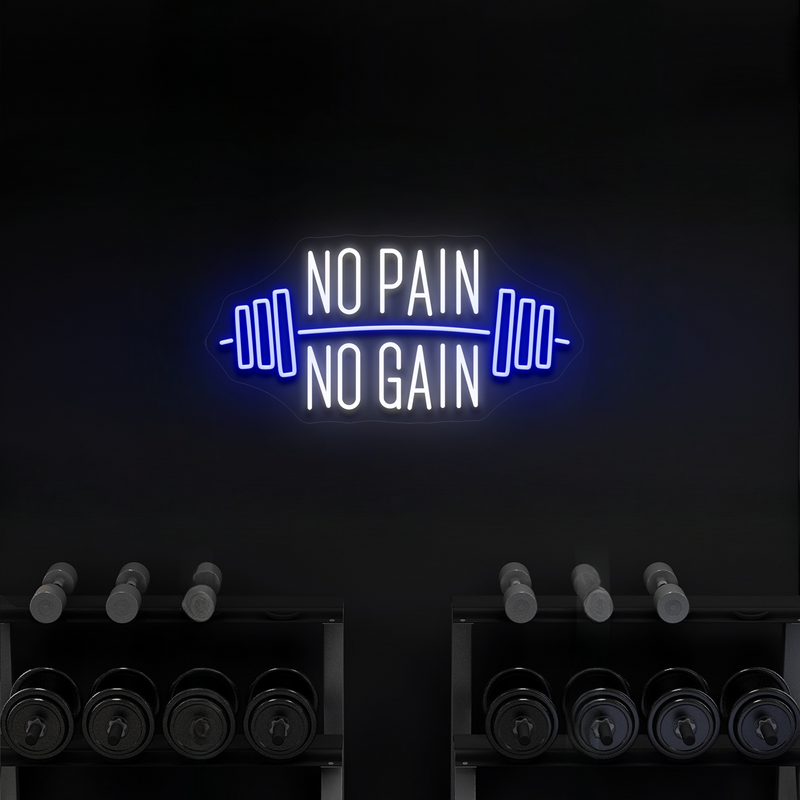 LED Leuchtschild "No Pain No Gain" - Perfekte Neon Schild für Gym