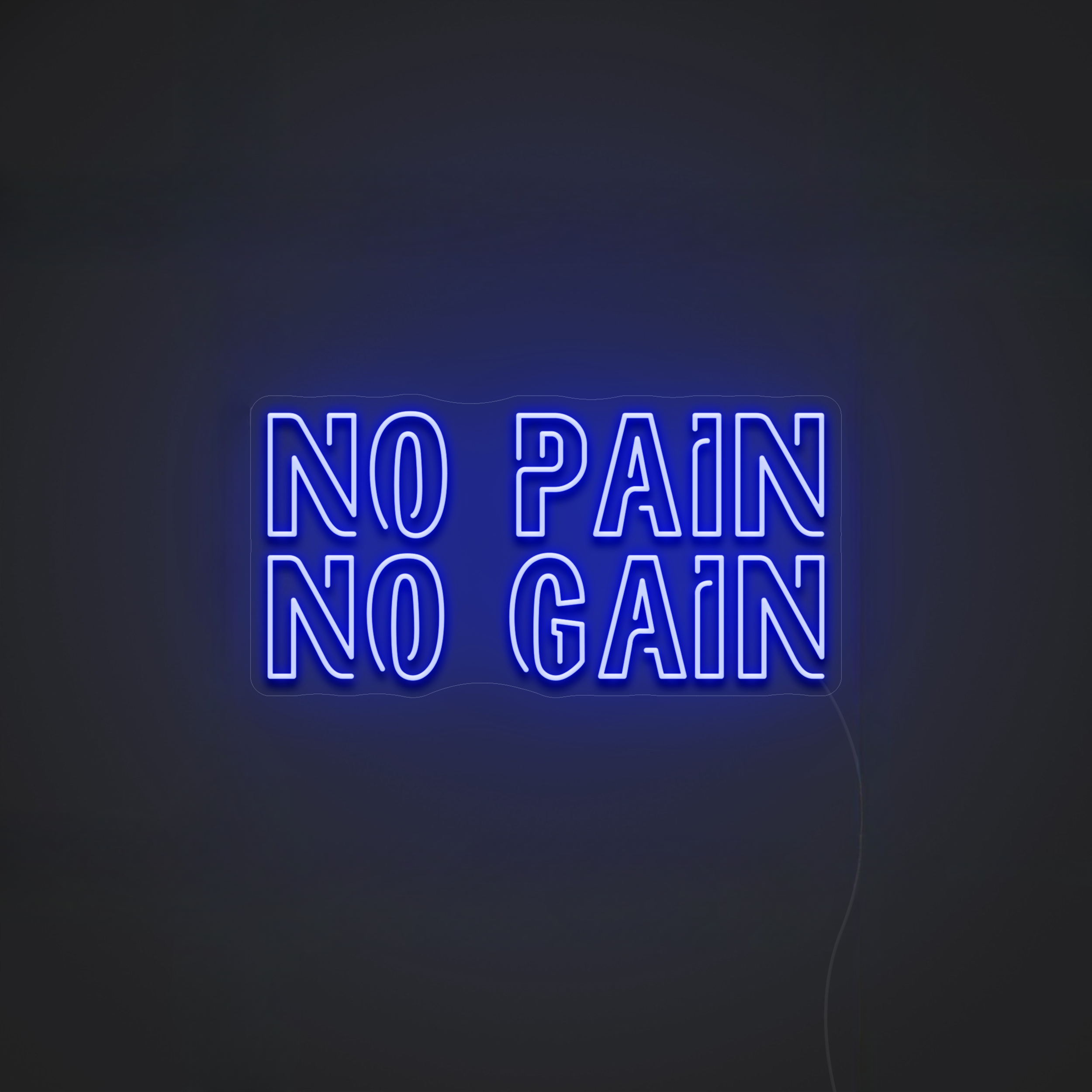 Leuchtschild "No Pain No Gain" Kraftvolles Neon LED für GYM - NEONMONKI