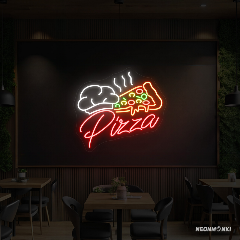 Leuchtschild LED Neon Logo Pizza für Pizzeria-Deko
