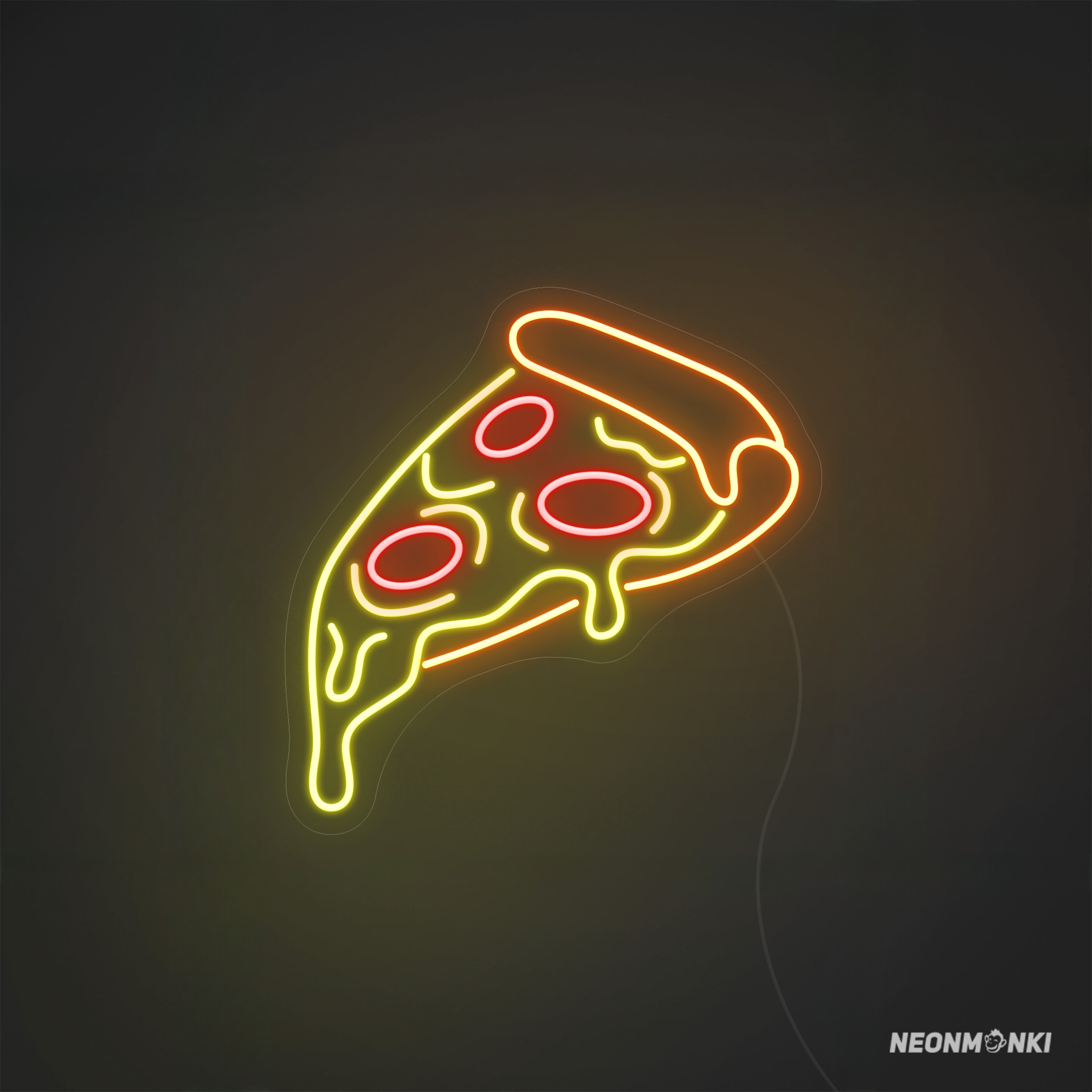 Pizza Slice Neon LED Logo Leuchtschild für dein Lokal - NEONMONKI