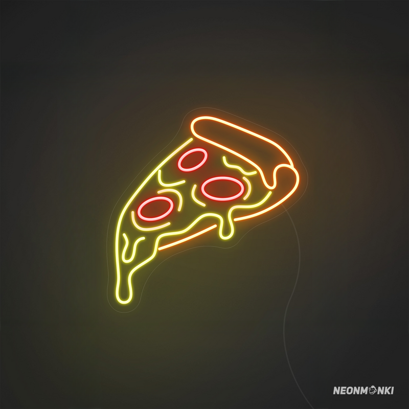 Leuchtschild Pizza Slice Neon LED Schild für Restaurant