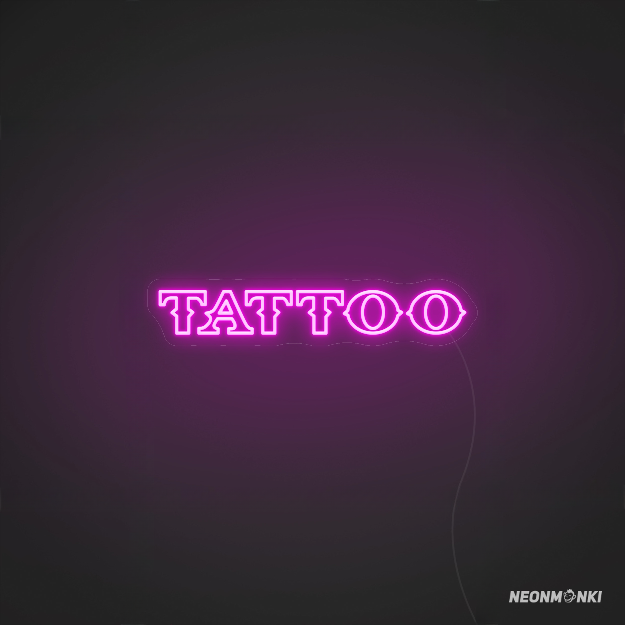 Neon LED Schirftzug "TATTOO" LED Schriftzug in Pink – Starke Message