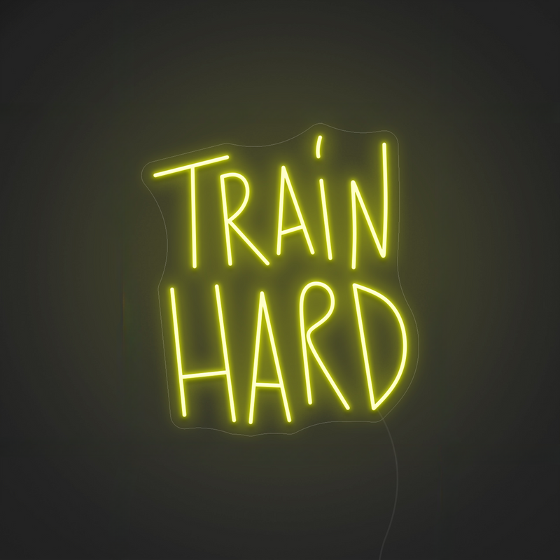 LED Leuchtschilder "Train Hard" - energieeffiziente Neon LED für Gym