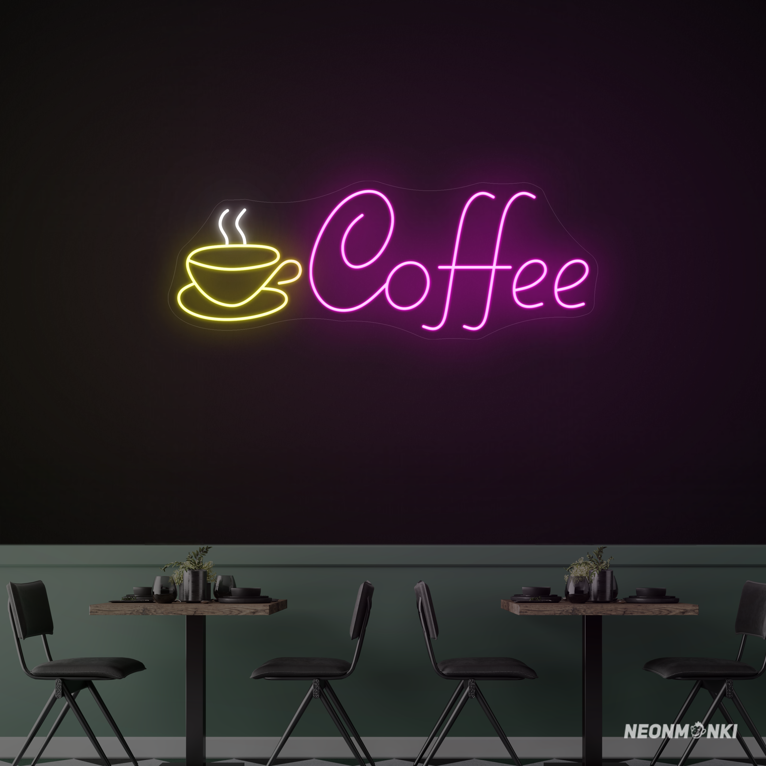 Leuchtschild "Kaffeetasse" Kaufen Neon LED Schild - NEONMONKI