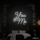 You & Me – Handgefertigtes Neon LED Leuchtschild in Kaltweiß