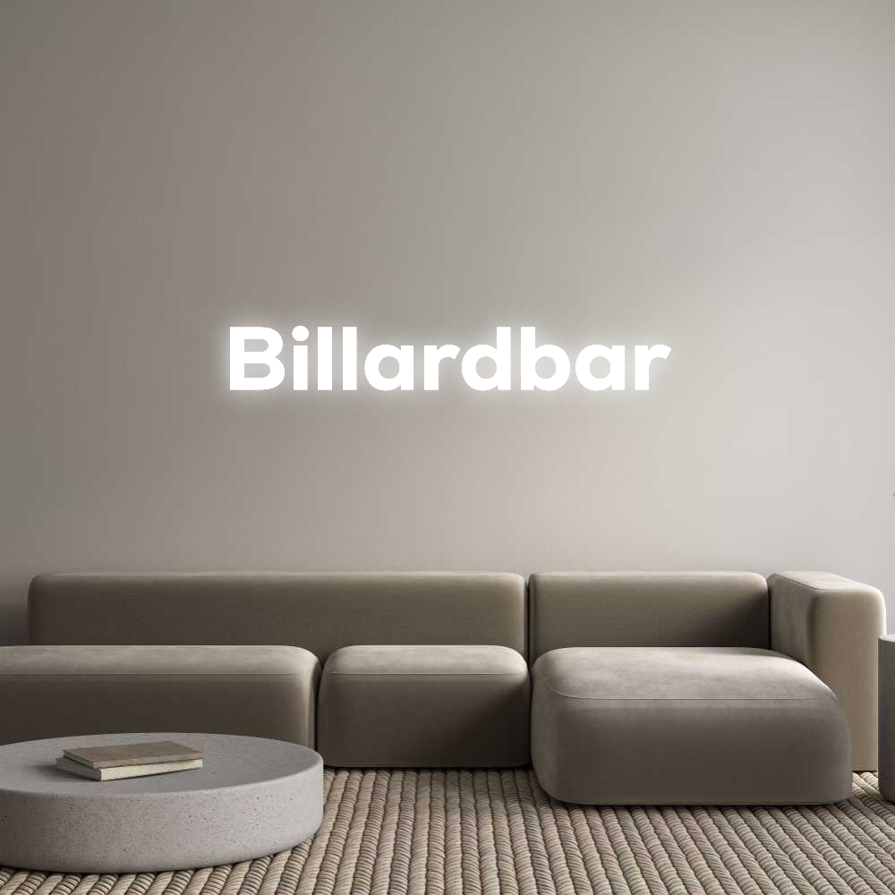 Konfigurator - Personalisierte Leuchtreklame & Leuchtbuchstaben Billardbar