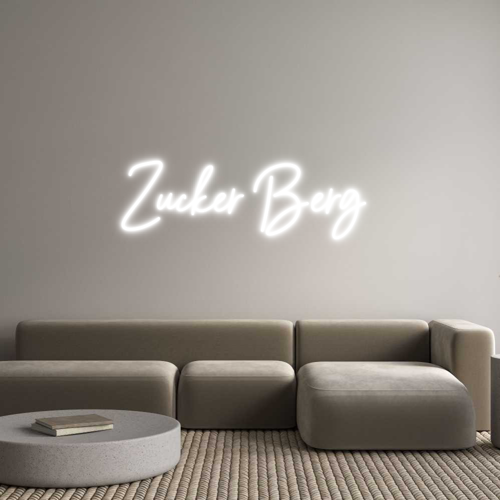 Konfigurator - Neon LED Flex - Personalisierter Indoor Schriftzug Zucker Berg