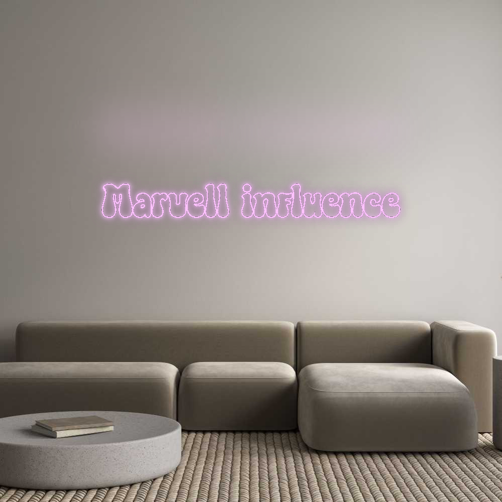 Configurateur - Neon LED Flex - Enseigne néon intérieure personnalisée Marvell influ...