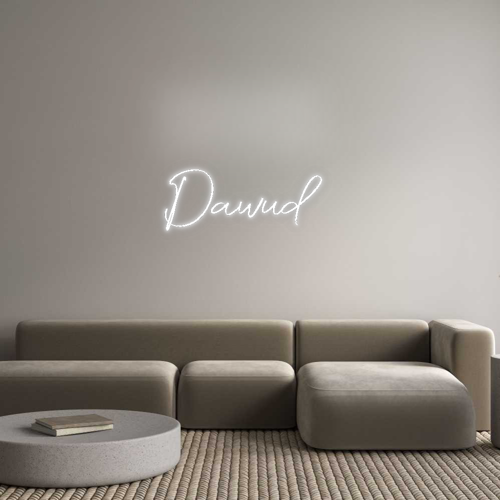 Konfigurator - Neon LED Clip - Personalisierter Indoor Schriftzug Dawud