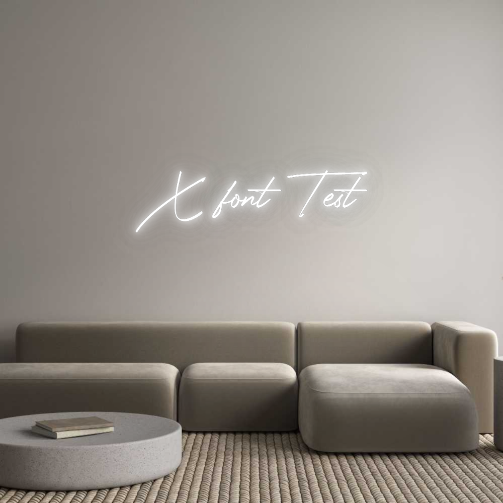 Konfigurator - Neon LED Flex - Personalisierter Indoor Schriftzug X font Test