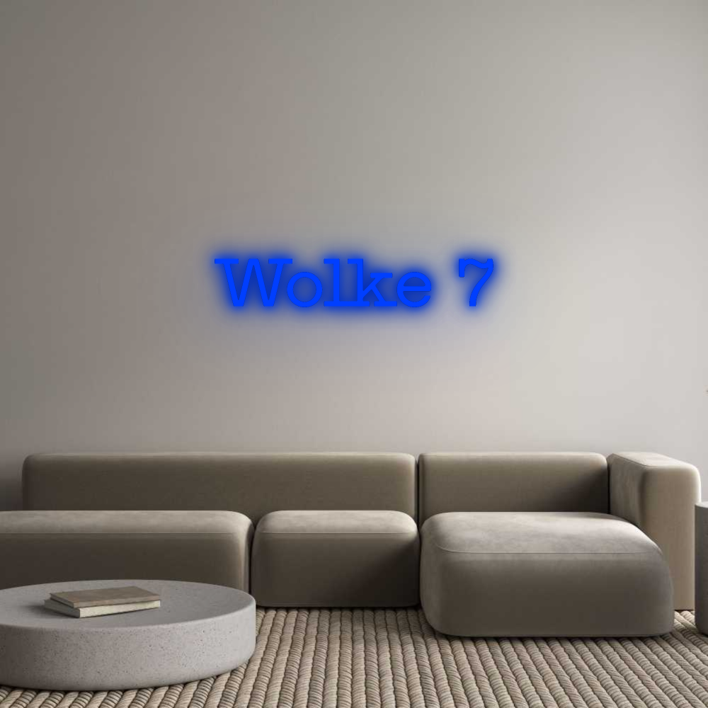 Konfigurator - Neon LED Liquid Acryl - Personalisierter Indoor & Outdoor Schriftzug Wolke 7