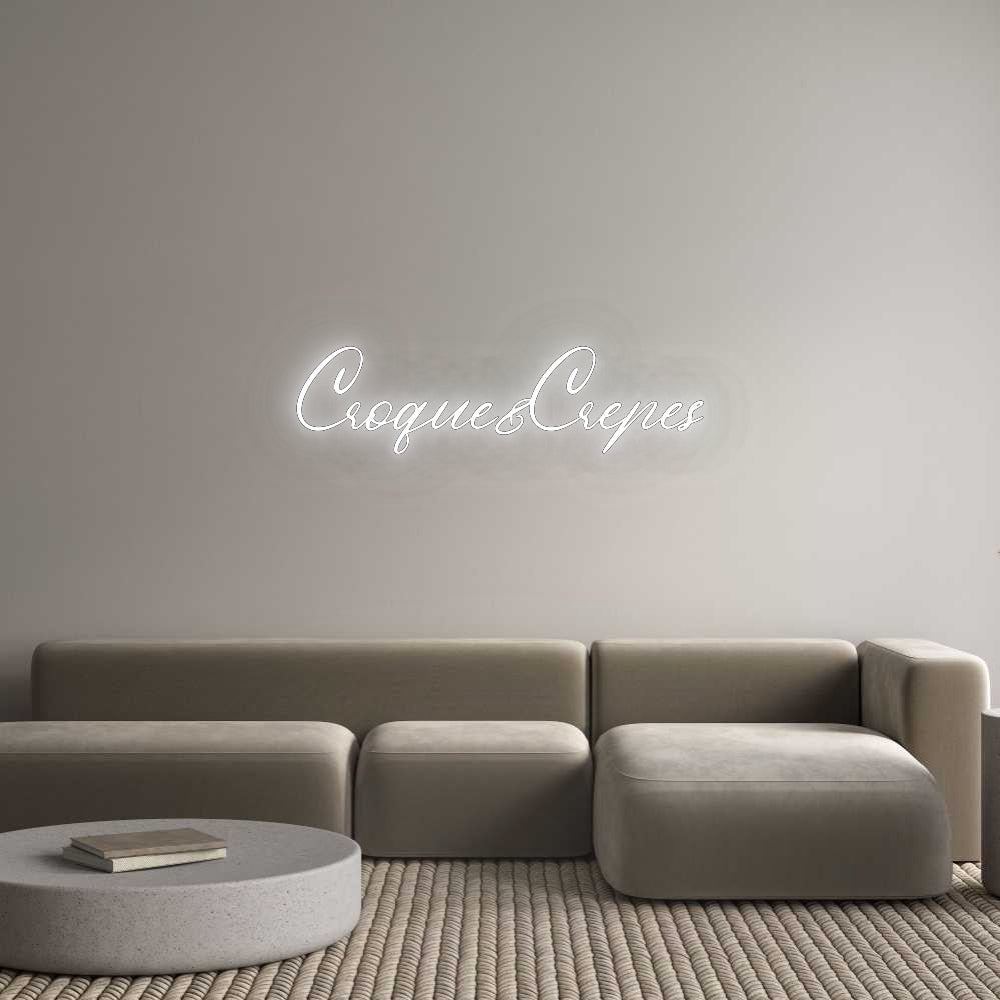 Konfigurator - Neon LED Flex - Personalisierter Indoor Schriftzug Croque&Crepes