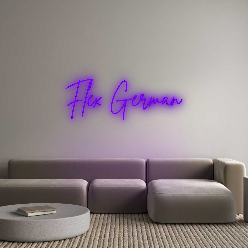 Konfigurator - Neon LED Flex - Personalisierter Indoor Schriftzug Flex German