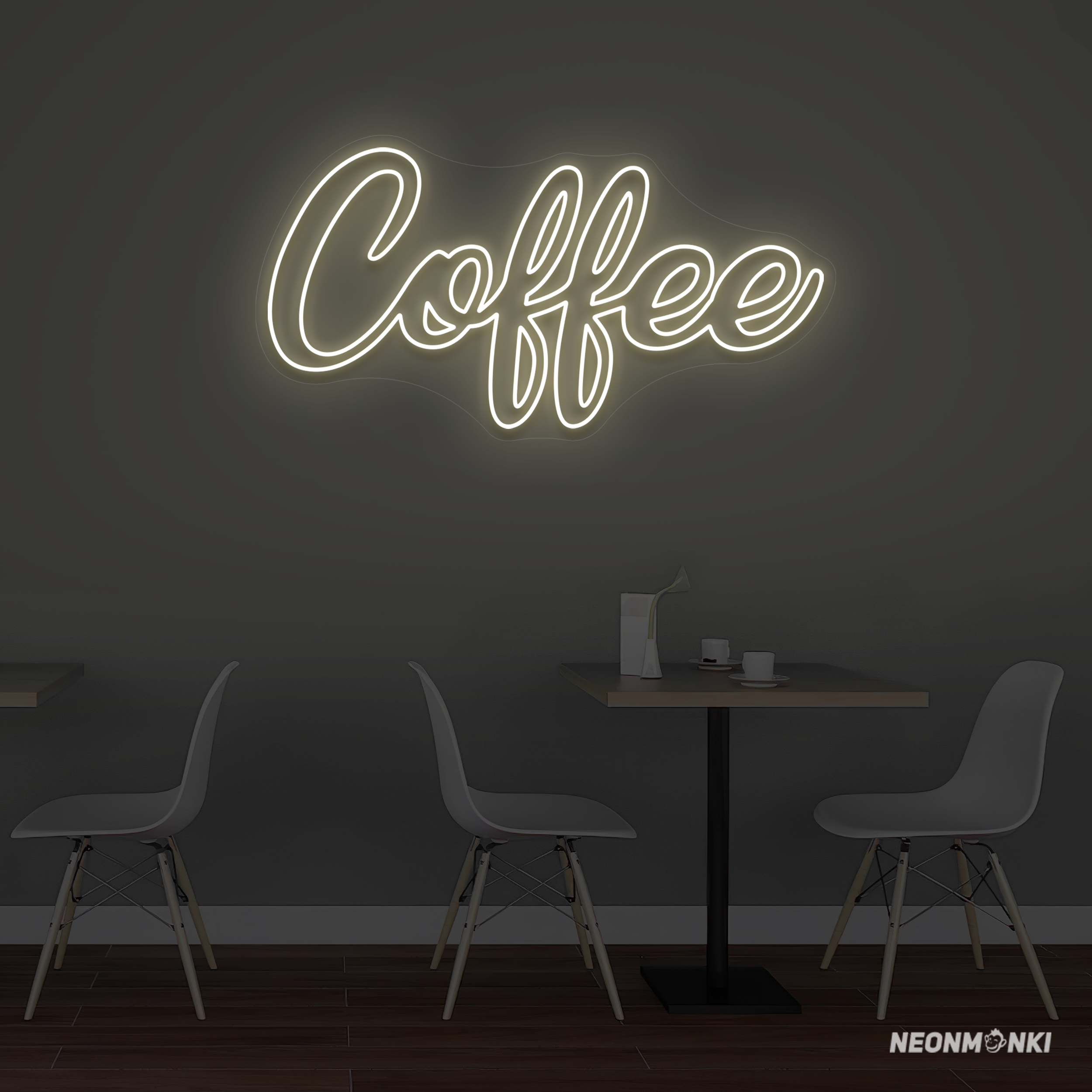 Neon Logo "Coffee" – Kaufen Leucht LED Logo in Warmweiß - NEONMONKI