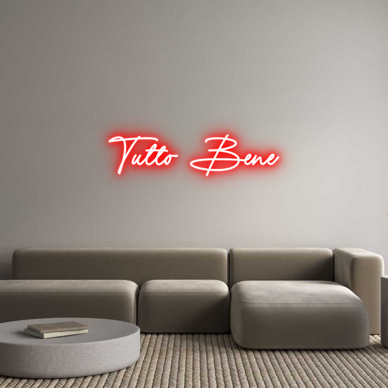 Konfigurator - Neon LED Flex - Personalisierter Indoor Schriftzug Tutto Bene