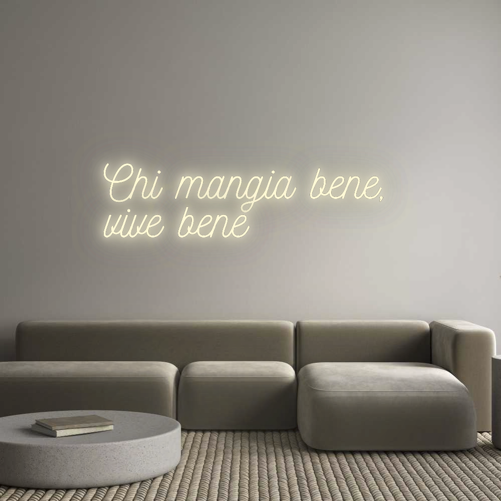Konfigurator - Neon LED Flex - Personalisierter Indoor Schriftzug Chi mangia be...