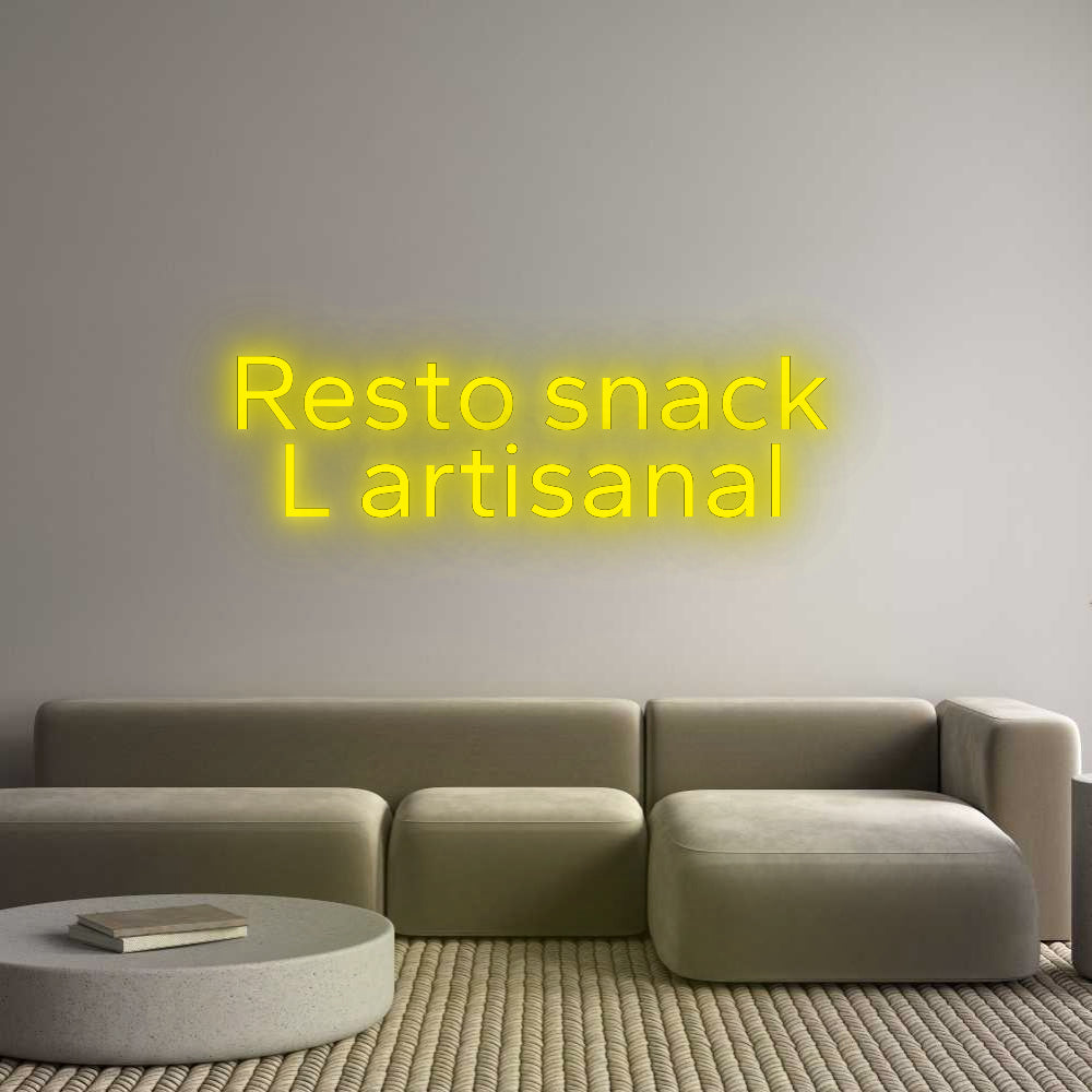 Configurateur - Neon LED Flex - Enseigne néon intérieure personnalisée Resto snack 
...
