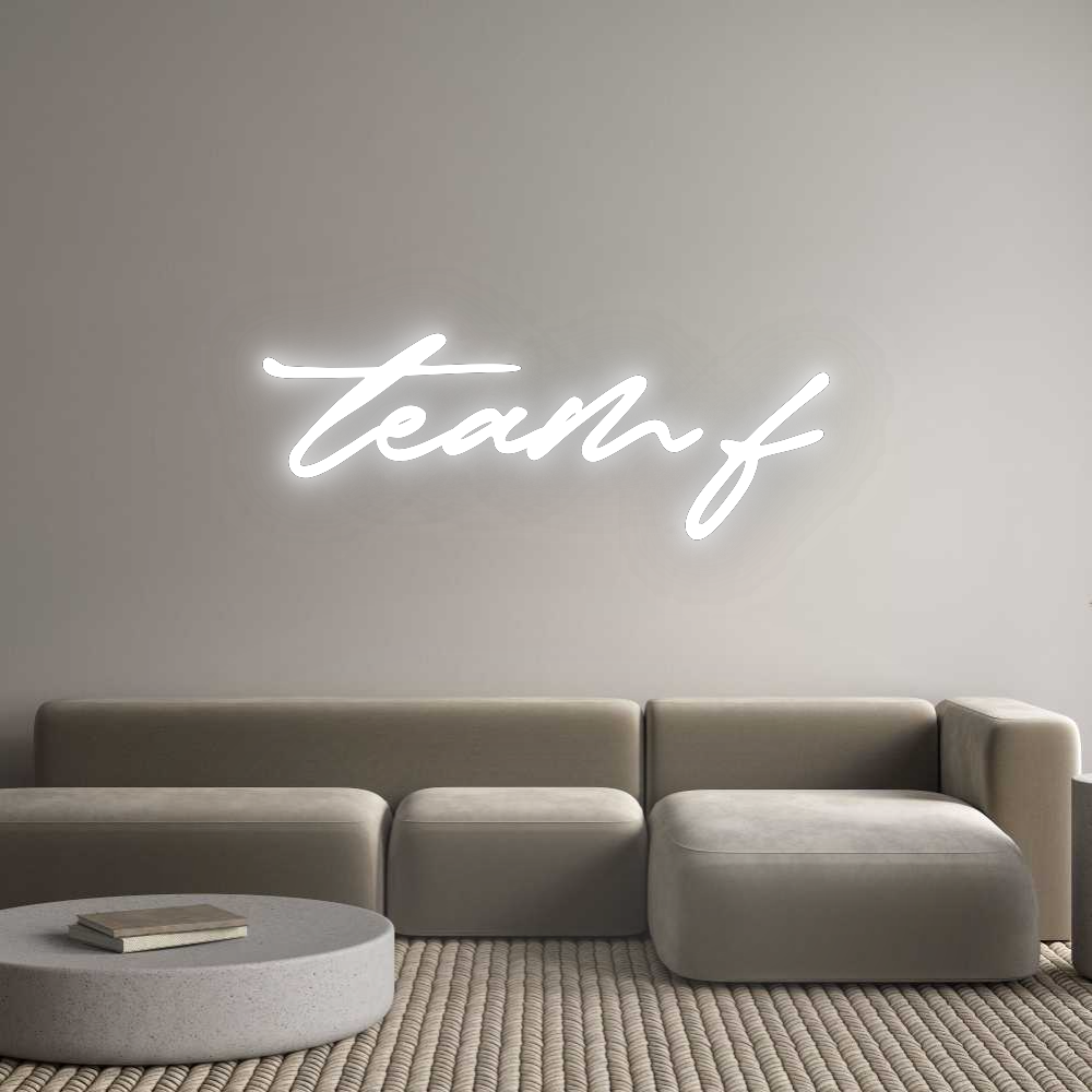 Konfigurator - Neon LED Flex - Personalisierter Indoor Schriftzug team f