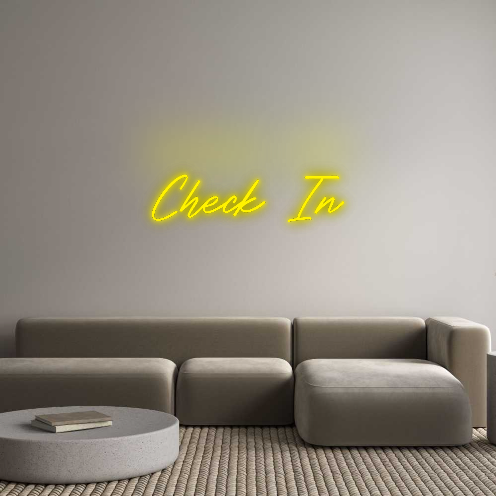 Konfigurator - Neon LED Flex - Personalisierter Indoor Schriftzug Check In