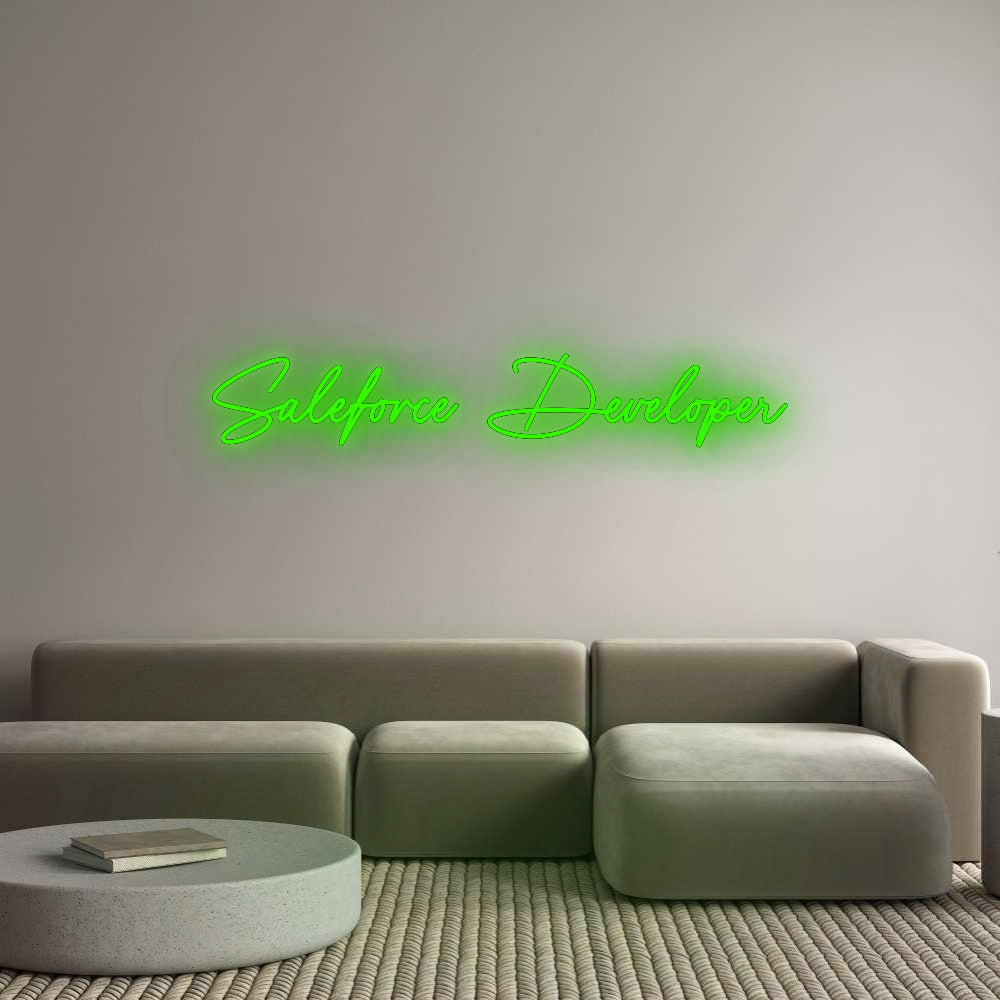 Konfigurator - Neon LED Flex - Personalisierter Indoor Schriftzug Saleforce Dev...
