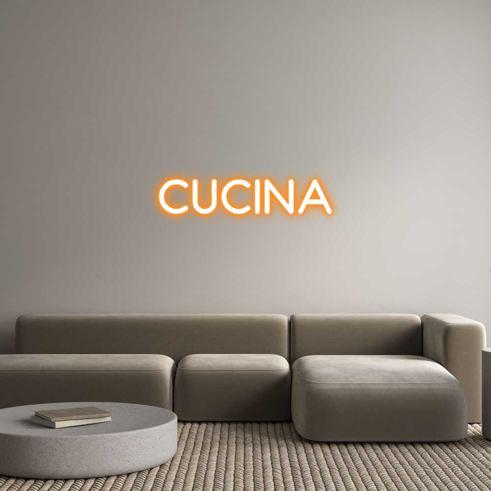 Konfigurator - Neon LED Clip - Personalisierter Indoor Schriftzug CUCINA
