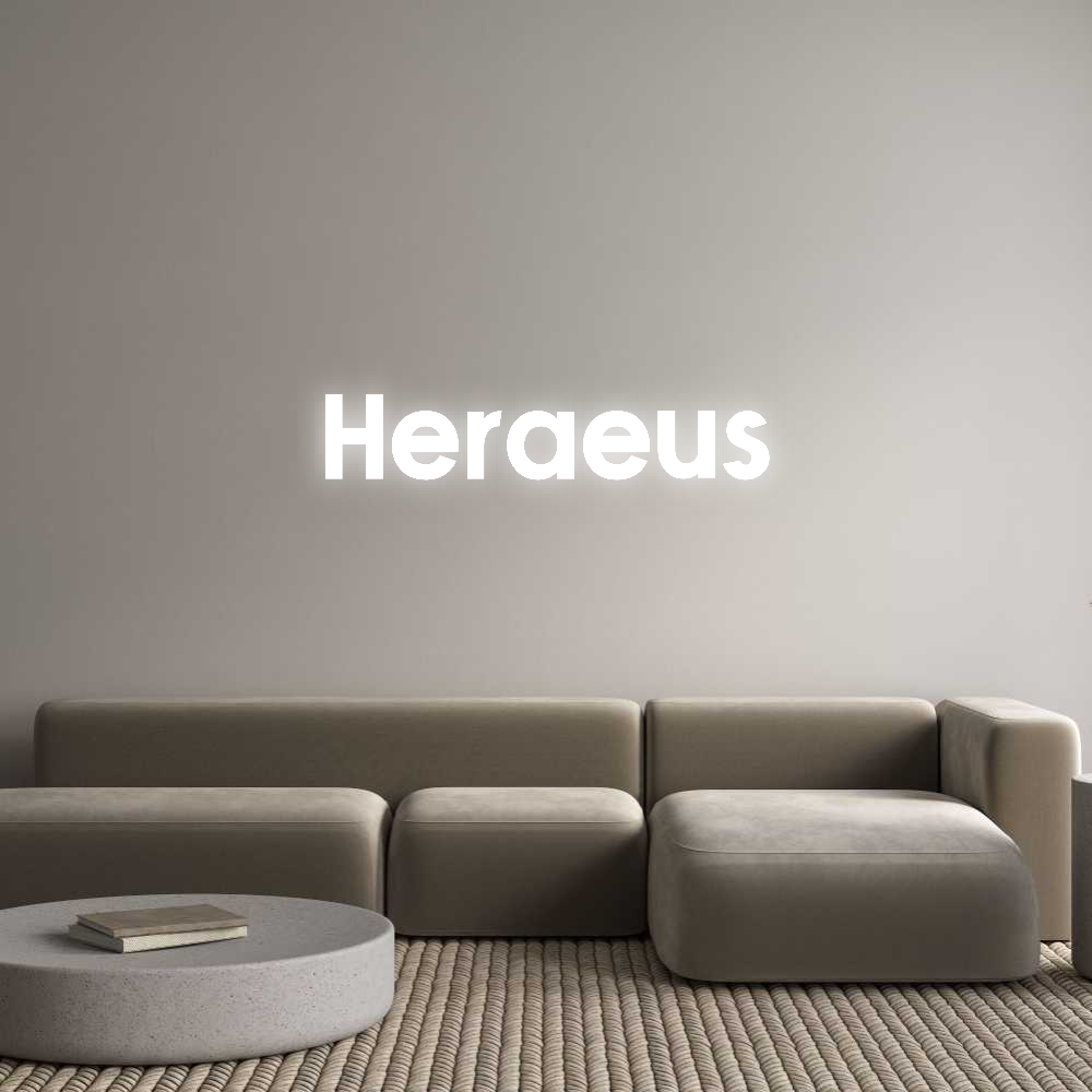 Konfigurator - Personalisierte Leuchtreklame & Leuchtbuchstaben Heraeus
