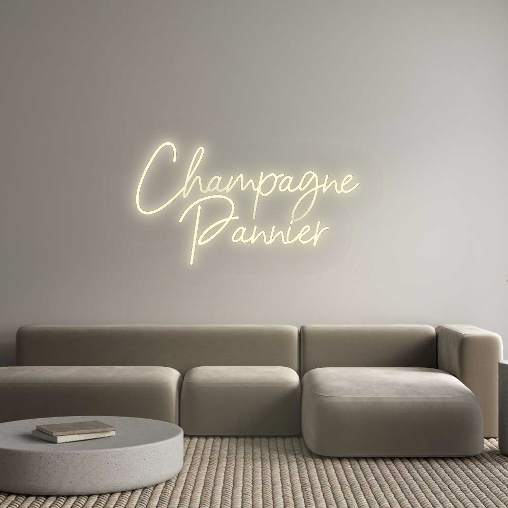 Konfigurator - Neon LED Flex - Personalisierter Indoor Schriftzug Champagne 
P...