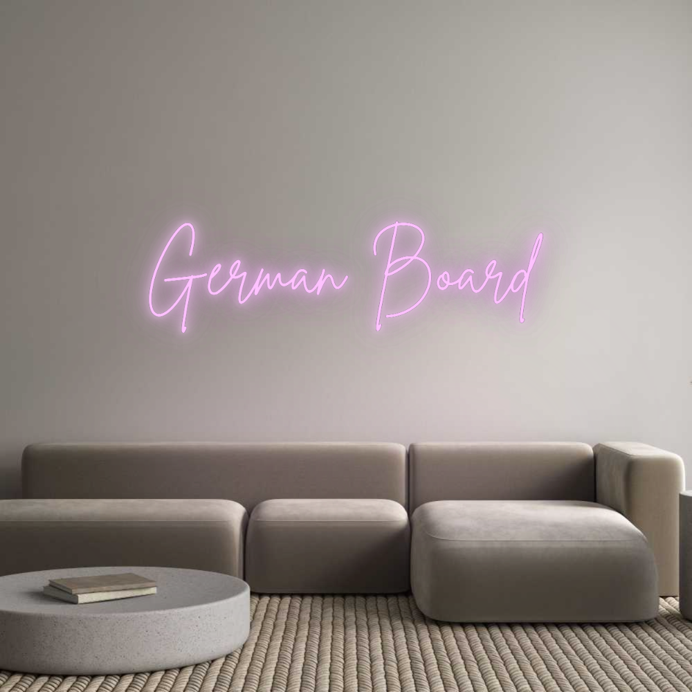 Konfigurator - Neon LED Flex - Personalisierter Indoor Schriftzug German Board