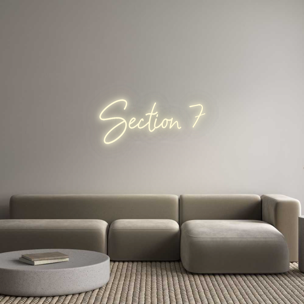 Configurateur - Neon LED Flex - Enseigne néon intérieure personnalisée Section 7