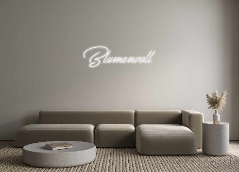 Konfigurator - Neon LED Flex - Personalisierter Indoor Schriftzug Blumenvoll