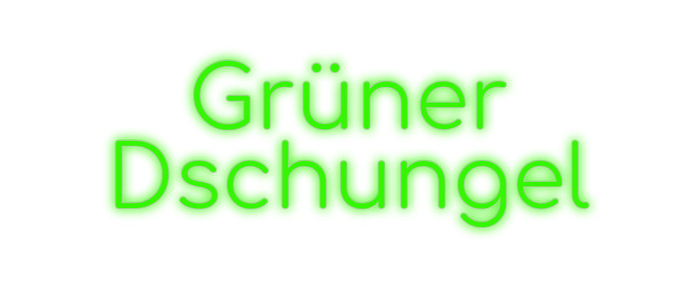 Konfigurator - Neon LED Flex - Personalisierter Indoor Schriftzug Grüner 
Dsch...