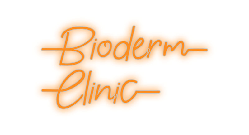 Konfigurator - Neon LED Flex - Personalisierter Indoor Schriftzug Bioderm
Clinic