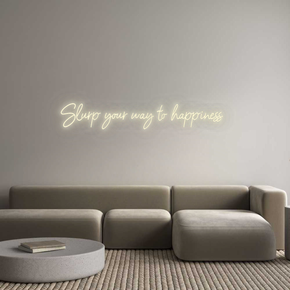 Konfigurator - Neon LED Flex - Personalisierter Indoor Schriftzug Slurp your wa...
