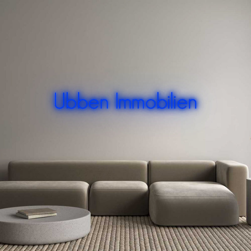 Konfigurator - Neon LED Flex - Personalisierter Indoor Schriftzug Ubben Immobil...