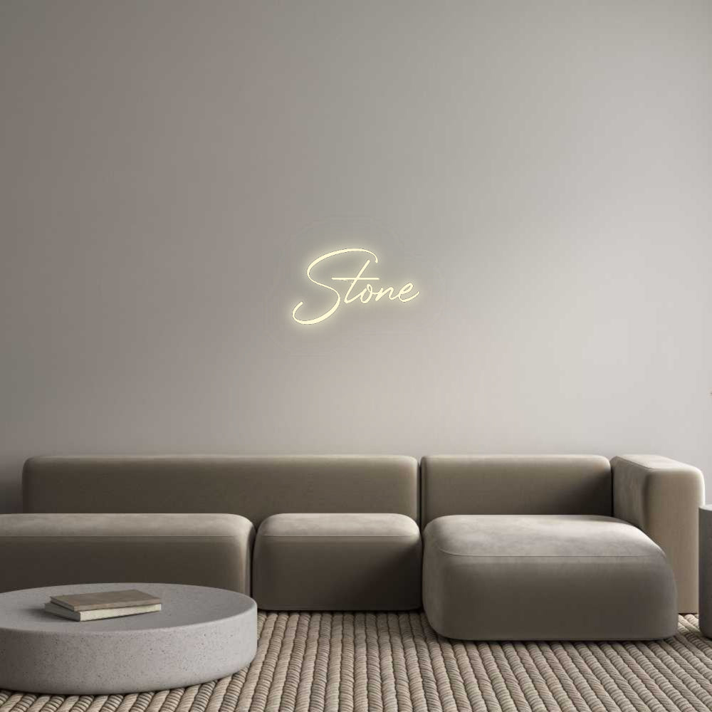Konfigurator - Neon LED Flex - Personalisierter Indoor Schriftzug Stone