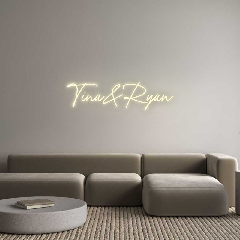 Konfigurator - Neon LED Flex - Personalisierter Indoor Schriftzug Tina&Ryan