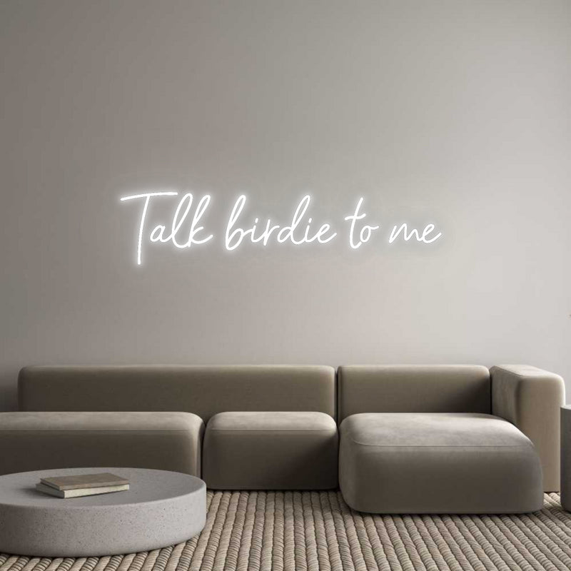 Konfigurator - Neon LED Flex - Personalisierter Indoor Schriftzug Talk birdie t...
