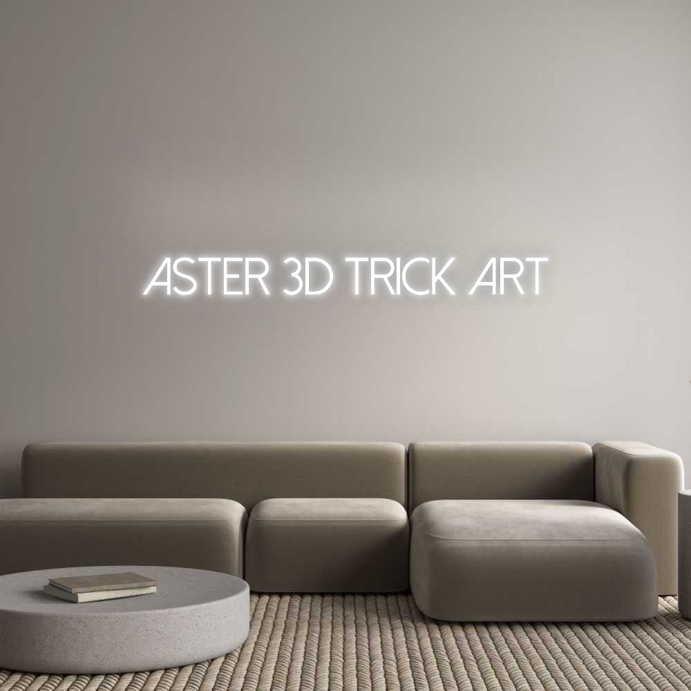 Konfigurator - Neon LED Flex - Personalisierter Indoor Schriftzug ASTER 3D TRIC...