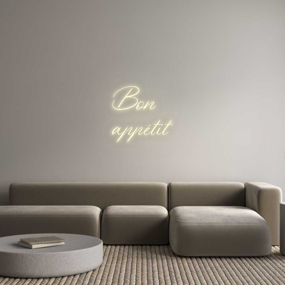 Konfigurator - Neon LED Flex - Personalisierter Indoor Schriftzug Bon
appétit