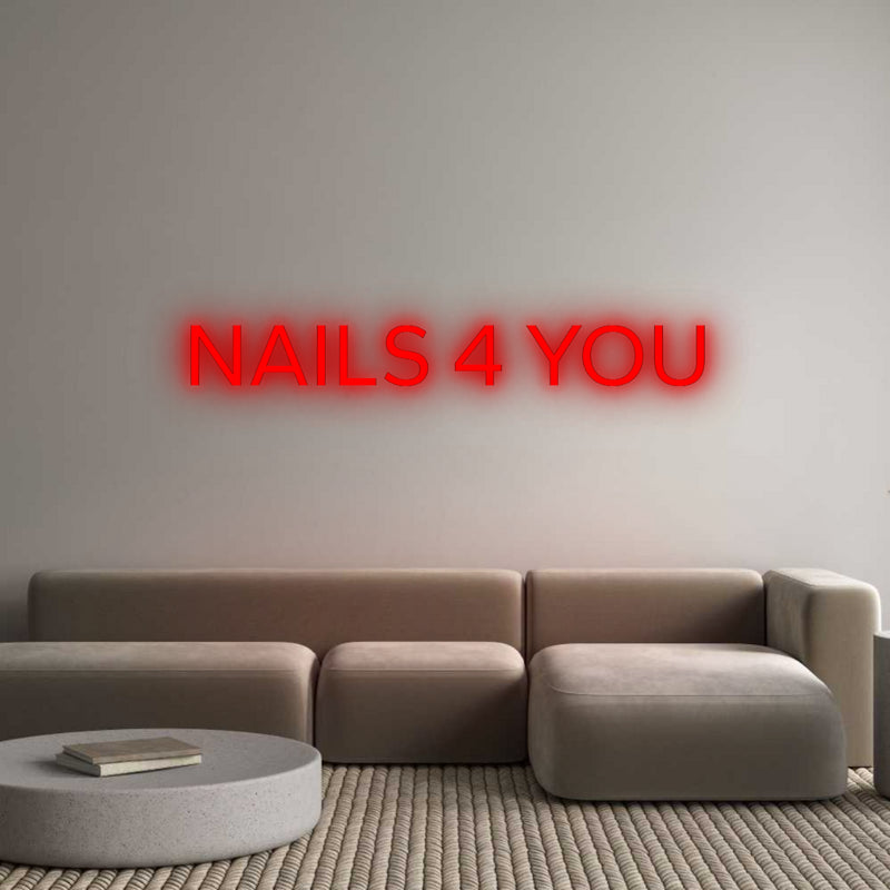 Konfigurator - Neon LED Flex - Personalisierter Indoor Schriftzug NAILS 4 YOU