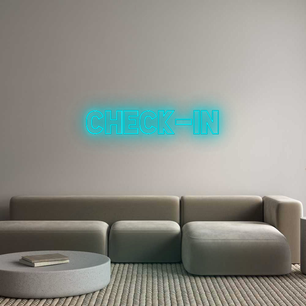 Konfigurator - Neon LED Flex - Personalisierter Indoor Schriftzug Check-in