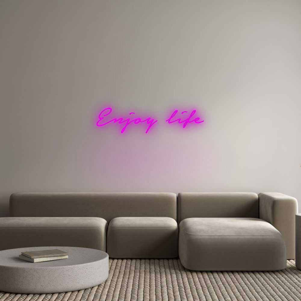Konfigurator - Neon LED Flex - Personalisierter Indoor Schriftzug Enjoy life