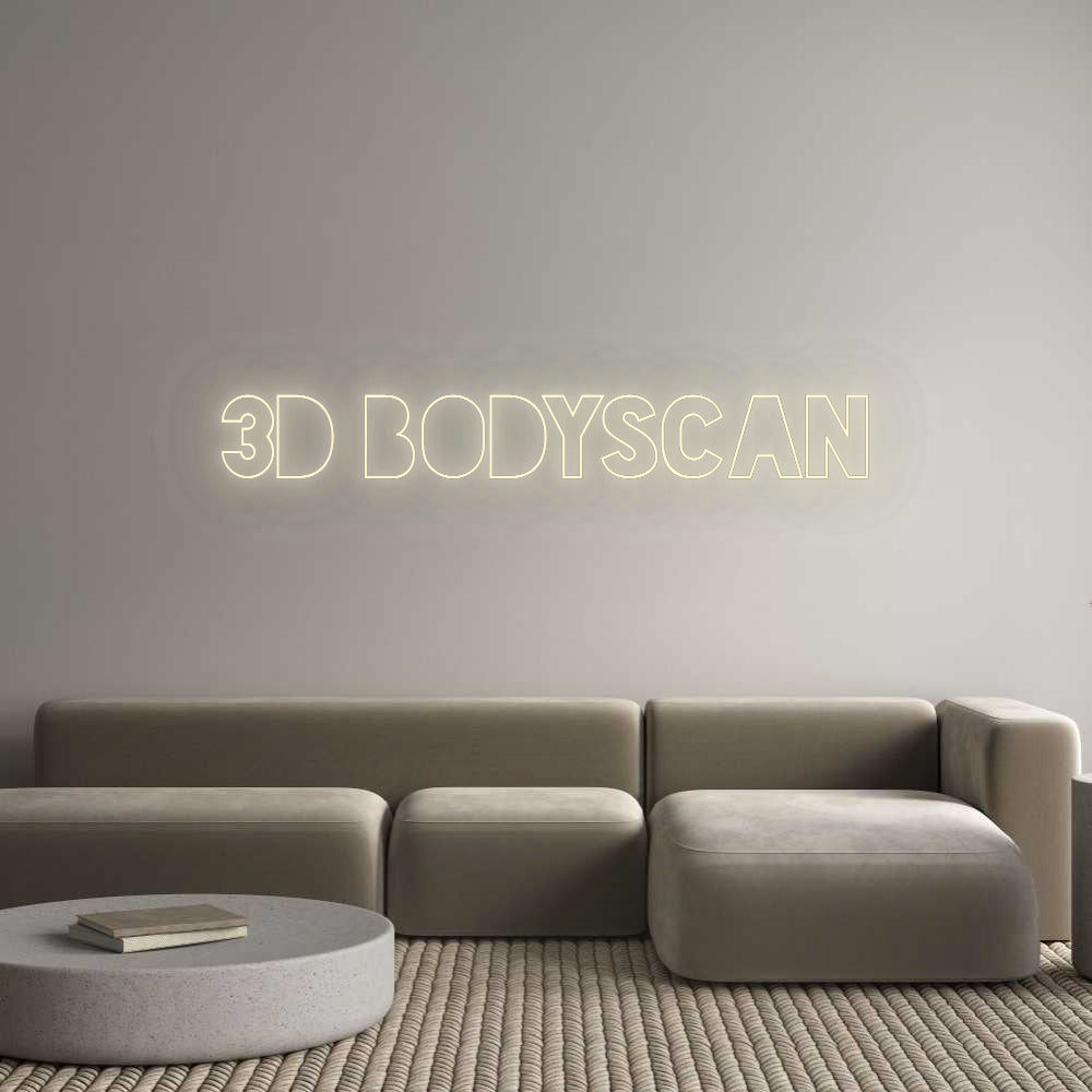 Konfigurator - Neon LED Flex - Personalisierter Indoor Schriftzug 3D Bodyscan