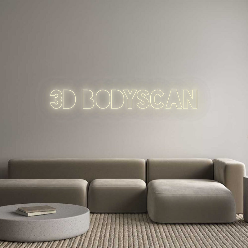 Konfigurator - Neon LED Flex - Personalisierter Indoor Schriftzug 3D Bodyscan
