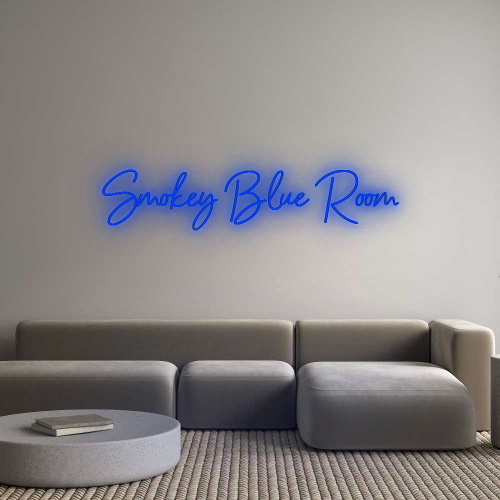 Konfigurator - Neon LED Flex - Personalisierter Indoor Schriftzug Smokey Blue R...