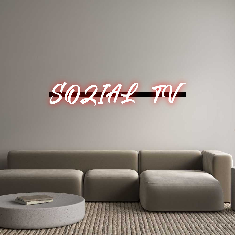 Konfigurator - Personalisierte Leuchtreklame & Leuchtbuchstaben SOZIAL TV