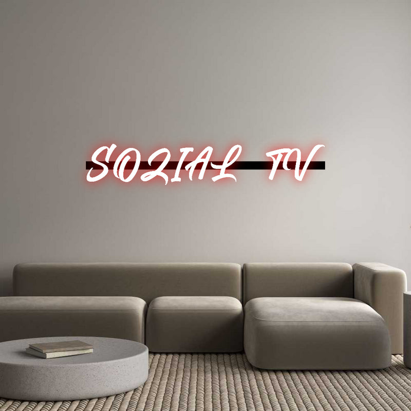 Konfigurator - Personalisierte Leuchtreklame & Leuchtbuchstaben SOZIAL TV